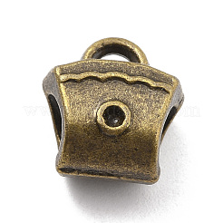 Tibetan Style Alloy Tube Bails Rhinestone Settings&nbsp;PALLOY-P267-15AB