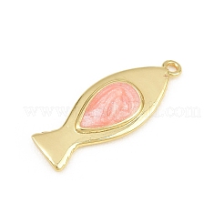 Brass Pendants&nbsp;KK-CBAAB9C-03G-02