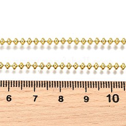 3MM Brass Rondelle Link Chain Necklaces&nbsp;NJEW-M108-12G