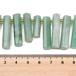 天然石グリーンアベンチュリンビーズ連売り  コラム  11~36x6.5~7mm  穴：1~1.2mm  約40~42個/連  15.35~15.75''（39~40センチメートル）&nbsp;G-F829-A09-01