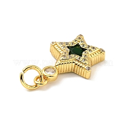 Rack Plating Brass Micro Pave Cubic Zirconia Pendants&nbsp;KK-G394-06G