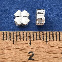 925スターリングシルバースペーサービーズ  4葉のクローバー  銀  5x5x3mm&nbsp;STER-M119-18A-S