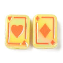 UV Plating Rainbow Iridescent Acrylic Enamel Beads&nbsp;SACR-G034-11B