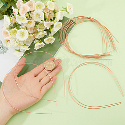 ヘアアクセサリー アイロンヘアバンド 金具 30個  1mm  内径：120~125mm&nbsp;OHAR-GF0001-32