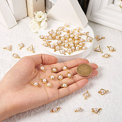 72Pcs 12 Styles ABS Plastic Imitation Pearls Charms/Connector Charms&nbsp;FIND-TA0003-16