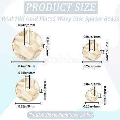 56Pcs 4 Style Brass Beads&nbsp;KK-CN0002-76