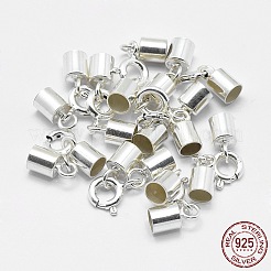 925スターリングシルバースプリングリングの留め金  コー​​ドが終了すると  銀  23mm  インナーサイズ：4mm&nbsp;STER-G019-08S