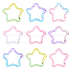 12Pcs Spray Paint Alloy Spring Gate Rings&nbsp;FIND-TA0010-90
