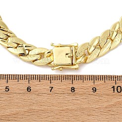 9MM Brass Cuban Link Chain Necklaces&nbsp;NJEW-Q051-01G