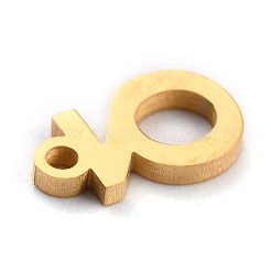 304ステンレスペンダント  マットなスタイル  ギリシャ語のアルファベット  金色  文字.d  文字.d：11x7x1.5mm  穴：1.5mm&nbsp;STAS-F267-10D-G