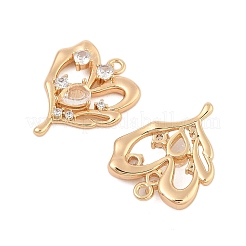 Brass Micro Pave Cubic Zirconia Pendants&nbsp;KK-L223-019G