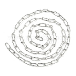 304ステンレススチールペーパークリップチェーン  溶接されていない  ステンレス鋼色  17x7.5x1.5mm&nbsp;CHS-A018-01P