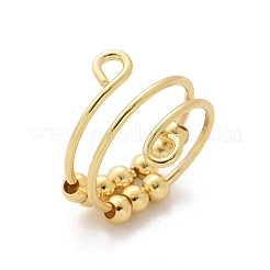 女性用回転式指輪  真鍮製ハンドスピナーリング  18KGP本金メッキ  18.5mm  内径：18mm&nbsp;RJEW-D302-01G-02