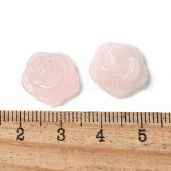 天然ローズクォーツの彫刻カボション  花  14~14.5x14.5~15x6~6.5mm&nbsp;G-C185-01B-01