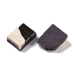 樹脂デコデンカボション  チョコレート  ブラック  11~14.5x9~13.5x5~7mm&nbsp;RESI-H162-04