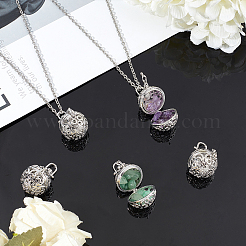 Brass Hollow Cage Pendants&nbsp;KK-AR0001-99P