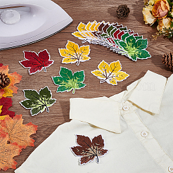 18Pcs 6 Colors Maple Leaf Embroidered Cloth Patch&nbsp;PATC-PH0001-33