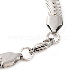 304 Stainless Steel Flat Snake Chain Bracelets for Women&nbsp;BJEW-G711-06GP