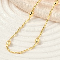 1.5MM Brass Twisted Curb Chain Necklaces for Women Men&nbsp;NJEW-F350-04G