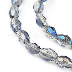 Electroplate Glass Beads Strands&nbsp;EGLA-J013-4x6mm-H03