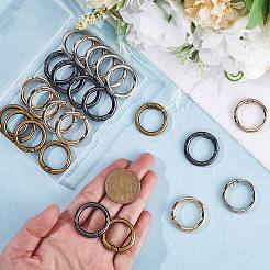24pcs 4 colors Zinc Alloy Spring Gate Rings&nbsp;FIND-SP0001-54