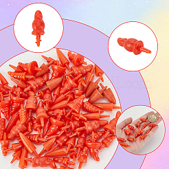 144個 12スタイル プラスチック製クラフトノーズ  クリスマス雪だるまアクセサリー用  レッドオレンジ  15.5~31.5mm  鼻：11.5~23x11.5~21.5x5~11.5mm  12個/スタイル&nbsp;DIY-AR0003-89