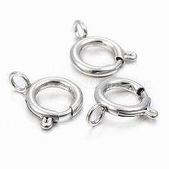 Tarnish Resistant 304 Stainless Steel Smooth Surface Spring Ring Clasps&nbsp;LS-STAS-H396-D-02P