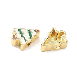 Christmas Brass Enamel Beads&nbsp;KK-I474-G22