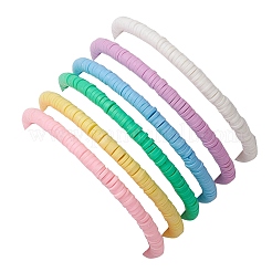 6Pcs 6 Colros Star Acrylic & Polymer Clay Beaded Stretch Kid Bracelet Sets&nbsp;BJEW-JB10673