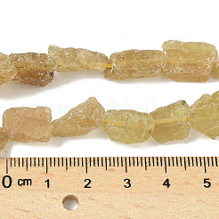 天然の黄色アパタイトの未加工ビーズ連売り  ナゲット  6~24x7~16x4~10mm  穴：1mm  約25~38個/連  15.35~15.94''（39~40.5センチメートル）&nbsp;G-M453-D07