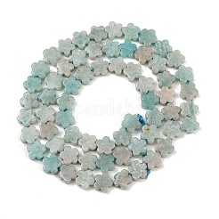 天然石アマゾナイトビーズ連売り  スモモの花  6~6.5x6x2.5mm  穴：0.8mm  約60~63個/連  14.37~14.84''（36.5~37.7センチメートル）&nbsp;G-B138-C10-01