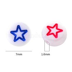 White Opaque Acrylic Beads&nbsp;MACR-YW0001-19C