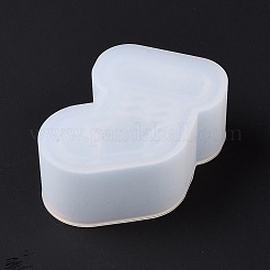 DIYクリスマスソックスシリコンモールド  アイスクリームのために  レジンクラフト作り  ホワイト  54x47x23mm  穴：10mm&nbsp;LS-DIY-G058-F03