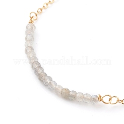 October Birthstone Natural Labradorite Beaded Bracelets&nbsp;BJEW-JB06092-10
