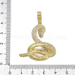 Brass Micro Pave Cubic Zirconia Pendants&nbsp;KK-I358-053G