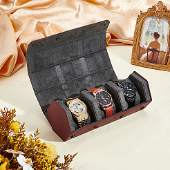 3-Slot Hexagonal PU Leather Display Boxes for Watch&nbsp;CON-WH0110-306A