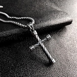 Retro Rock Punk Men's Cross 304 Stainless Steel Pendant Necklaces&nbsp;DN2832