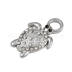 304 Stainless Steel with Rhinestone Pendants&nbsp;STAS-G363-06P