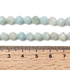 天然フラワーアマゾナイトビーズ連売り  スターカットラウンドビーズ  多面カット  5~6x5~6x5~6mm  穴：1~1.2mm  約64~68個/連  14.80''~15.04''（37.6~38.2センチメートル）&nbsp;G-Z119-A08-01