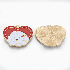 Alloy Enamel Pendants&nbsp;ENAM-T011-04KC-RS