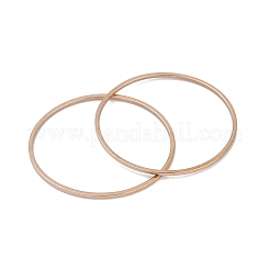 イオンプレーティング（IP）304ステンレススチールリンクリング  ニッケルフリー  丸いリング  ローズゴールド  30x0.8mm&nbsp;STAS-S079-13-B06-RG-NF