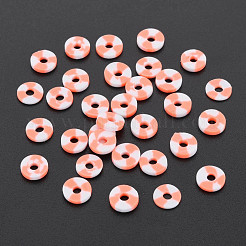 Handmade Two Tone Polymer Clay Beads&nbsp;CLAY-N008-B010C
