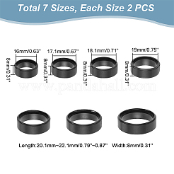 14Pcs 7 Size 201 Stainless Steel Plain Band Rings Set for Women&nbsp;RJEW-UN0002-79