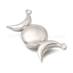 宗教真鍮ペンダント  三女神のサインチャーム  プラチナ  13x26.5x4mm  穴：1~1.2mm&nbsp;KK-K426-02P