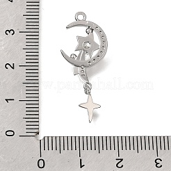 Brass Micro Pave Clear Cubic Zirconia Pendants&nbsp;CU-CBAC809-04P