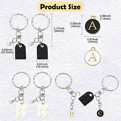 DIY Alphabet Alloy Enamel  & Building Blocks Resin Pendant Keychain Making Kits&nbsp;DIY-CJ0002-80