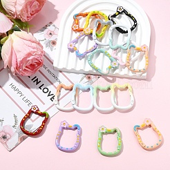 10Pcs Spray Painted Alloy Spring Gate Rings&nbsp;FIND-YW0010-54