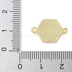 真鍮パヴェナチュラルホワイトシェルコネクタチャーム  18KGP本金メッキ  長持ちメッキ  鉛フリー＆カドミウムフリー  ラックめっき  六角  11.5x18x2mm  穴：1.4mm&nbsp;KK-S522-03F-G