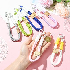 6個 6色ダブルボタン携帯電話ストラップ  ミックスカラー  16×6×3cm&nbsp;ST-CJ0023-05