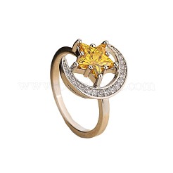 Brass Micro Pave Clear Cubic Zirconia Finger Rings for Women&nbsp;WGF1421-01